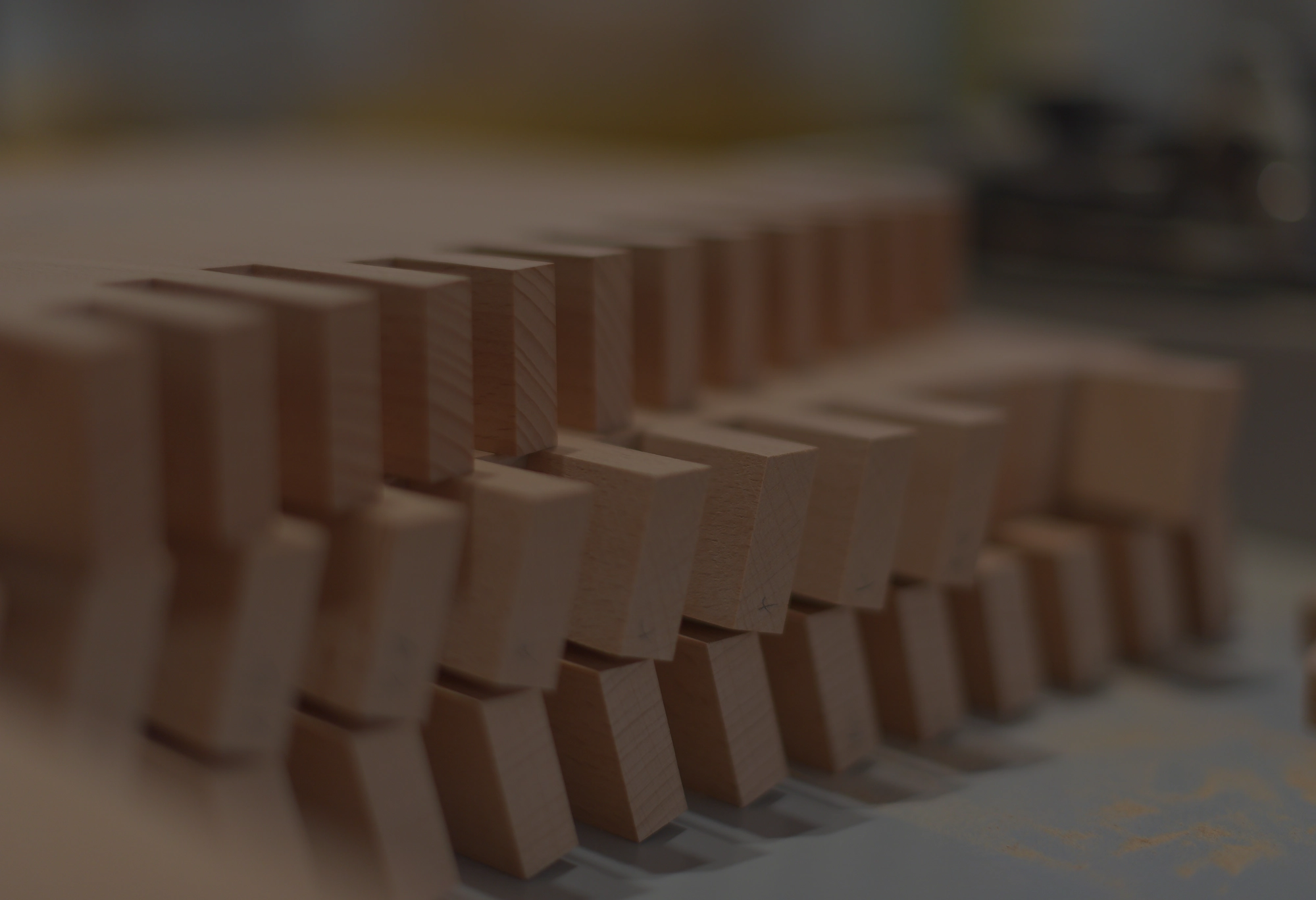 Solid wood stools in the Studio Fritz workshop